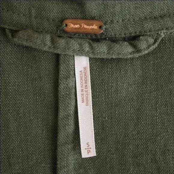 Free People Olive Military Jacket Sz S EUC​​ - Picture 7 of 7